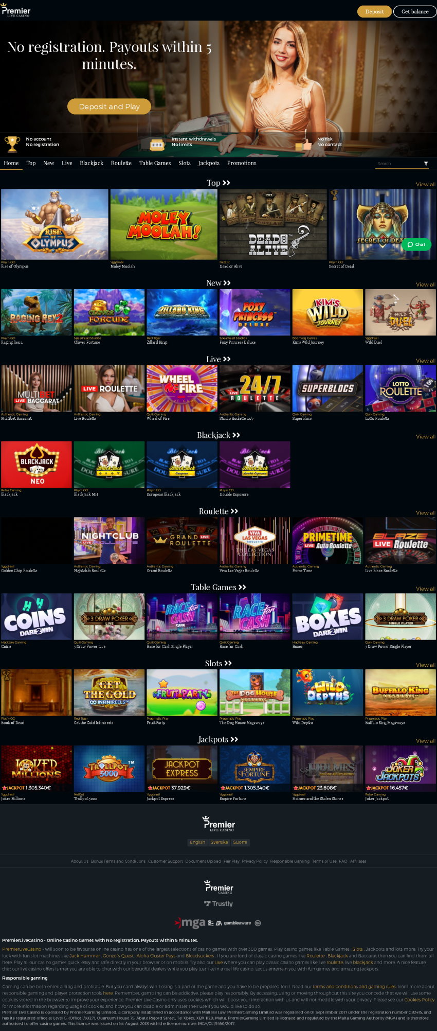 Premier Live Casino